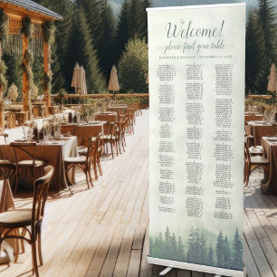 Green Mountain Pines Alphabetical Seating Chart Retractable Banner