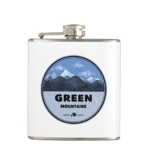 Green Mountains Vermont Camping Hip Flask