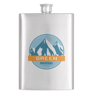 Green Mountains Vermont Hip Flask