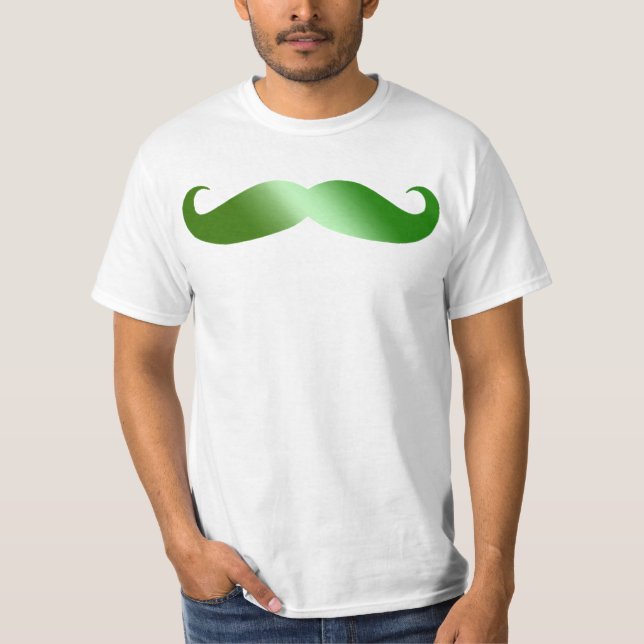 Green Moustache Irish Moustache T-Shirt (Front)