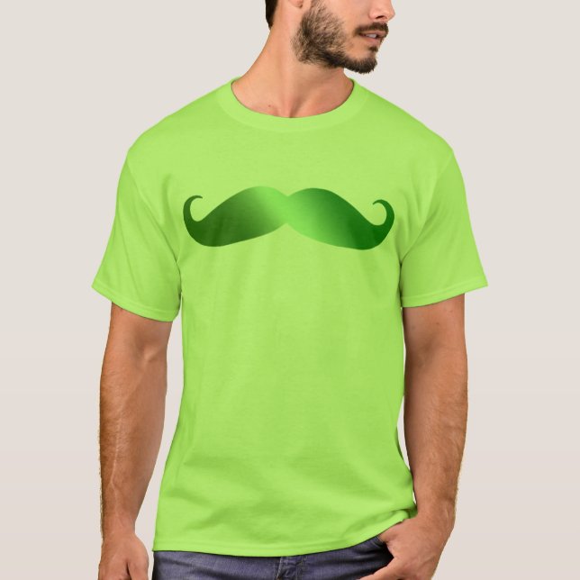 Green Moustache Irish Moustache T-Shirt (Front)