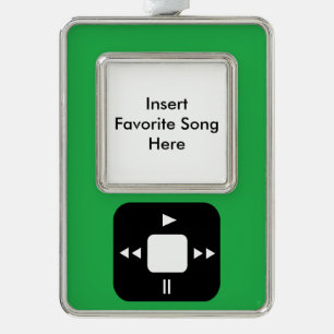 Green MP3 Player Ornament -Add Your Favourite