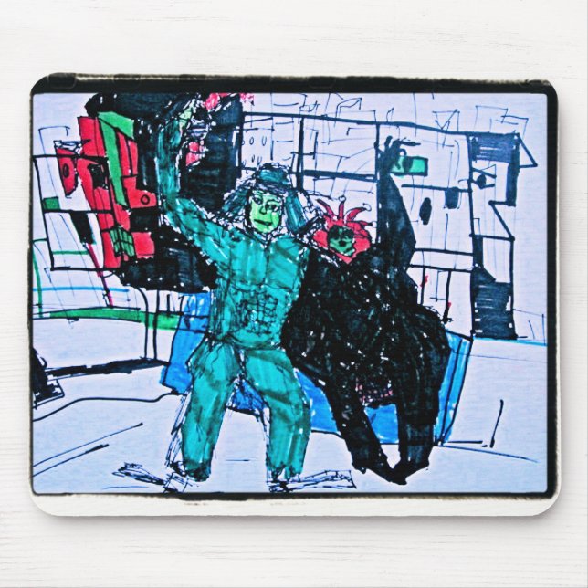 green mr. mouse mat (Front)