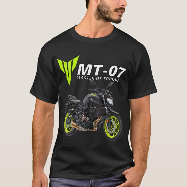Green Mt-07 Motorcycle T-Shirt (Front)
