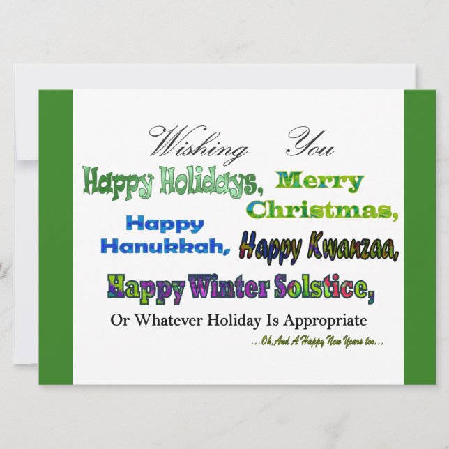 Green Multi holiday greetings (Front)