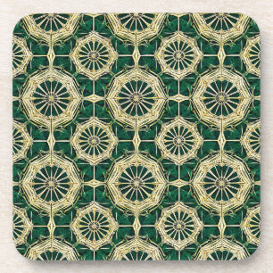 Green Multicolor Pattern Coaster