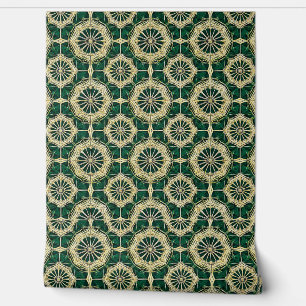Green Multicolor Pattern Wallpaper