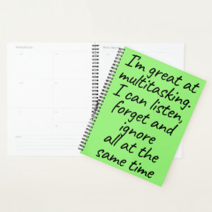 Green Multitasking Planner