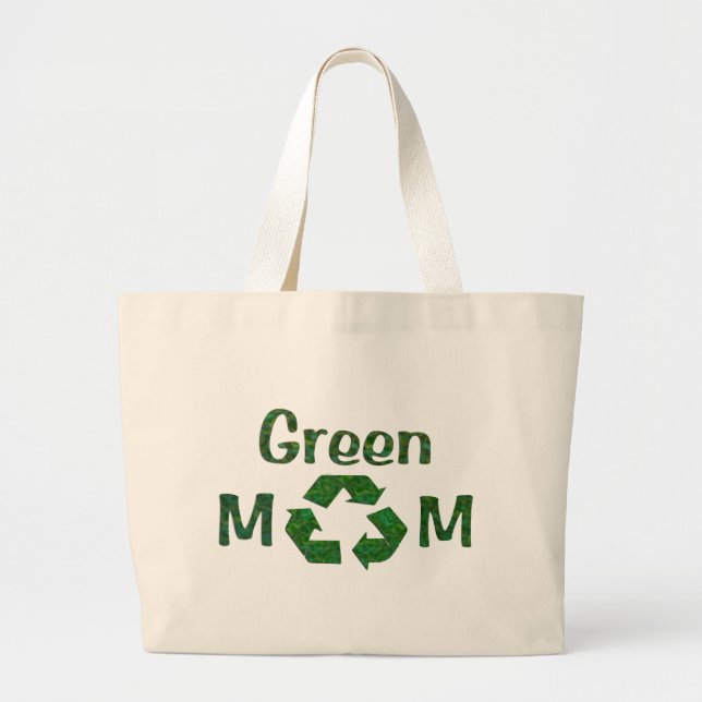 green mum large tote bag (Front)