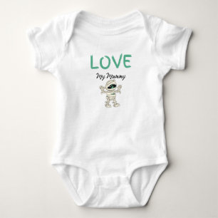 Green Mummy Love My Mummy Baby Halloween Bodysuit