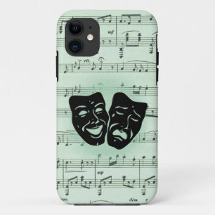 Green Music and Theatre Greek Masks iPhone 11 Case