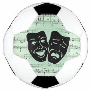 Green Music and Theatre Greek Masks Football
