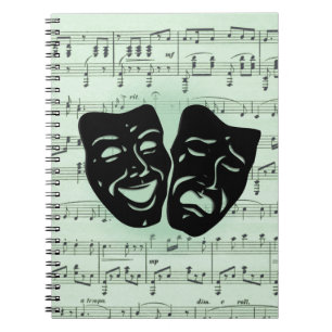 Green Music and Theatre Greek Masks Notebook