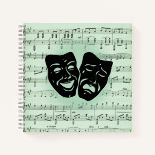 Green Music and Theatre Greek Masks Notebook