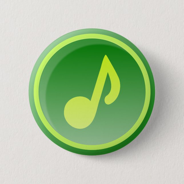 green music icon 6 cm round badge (Front)