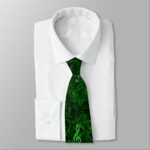 Green Music Note Symbol Neck Tie
