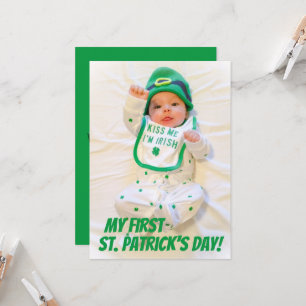 Green My First St. Patrick's Day Holiday Photo Card