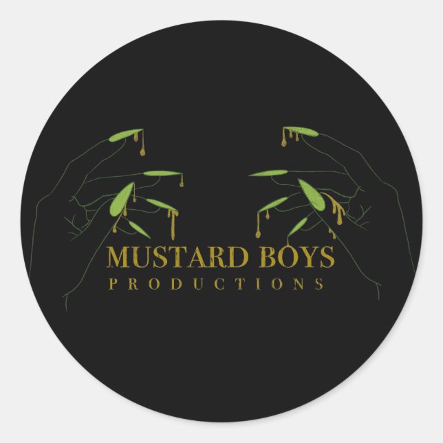 green nail Mustard Boys Productions sticker (Front)