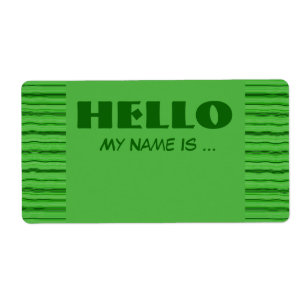 green name badge
