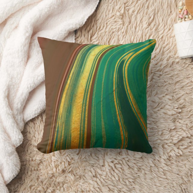 green, natural, home decor, abstract,    throw pil cushion (Blanket)