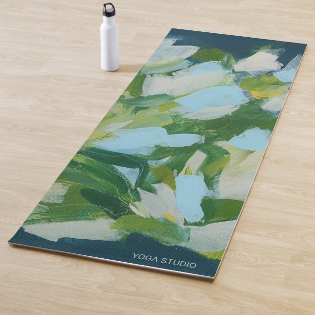 Green Nature Abstract Expressionism  Yoga Mat (In Situ)