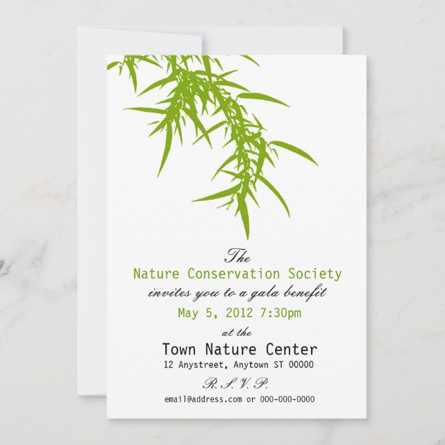 Green Nature Benefit Invitation (Front)