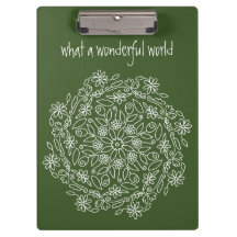 Green Nature Floral Mandala Art Doodle Flowers
