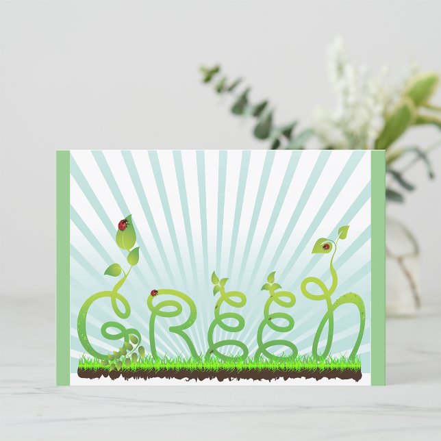 Green Nature Typography Eco-Friendly Invitation (Creator Uploaded)
