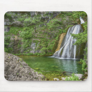Green Nature Waterfall Mouse Mat