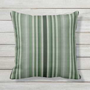 Green Navy Grey Stripes Cushion