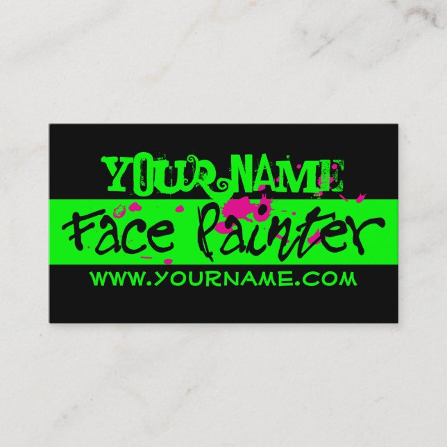 Green Neon Business Card (Front)