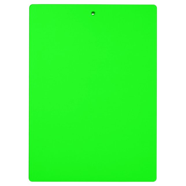 Green Neon Colour Customise This Clipboard (Back)