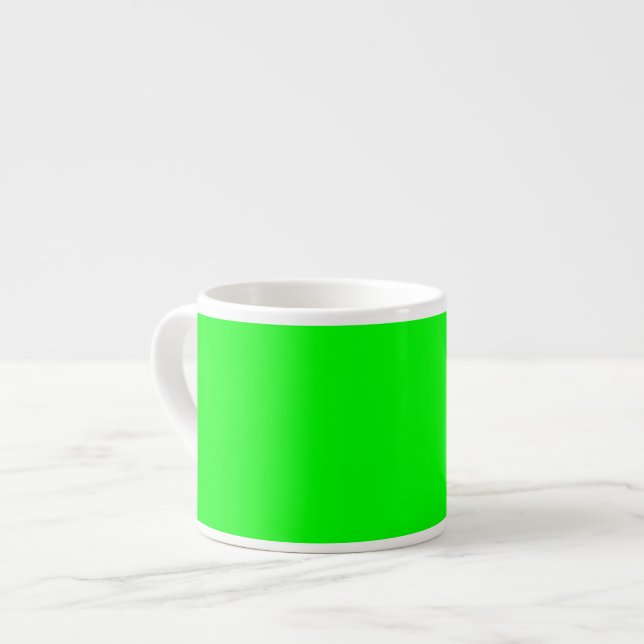 Green Neon Colour Customise This Espresso Cup (Front Left)