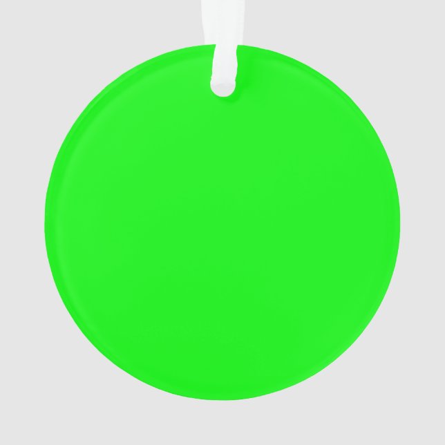 Green Neon Colour Customise This Ornament (Back)