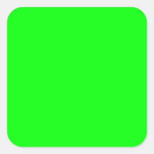 Green Neon Colour Decor You Can Customise Square Sticker