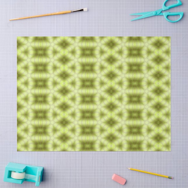Green neon glow abstract pattern tissue paper (Craft)