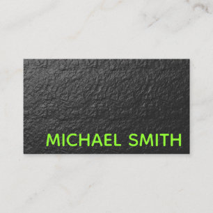 Green Neon Grey Chalk Wall Texture Business Card