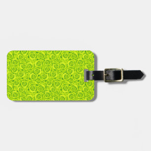 Green neon luggage tag
