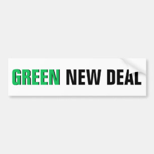 GREEN NEW DEAL BUMPER STICKER