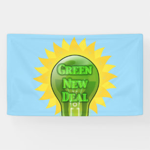 Green New Deal Light Bulb Banner