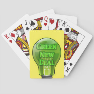 Green New Deal Light Bulb Playing Cards