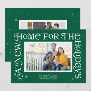 Green New Home for the Holidays Photo Holiday Card