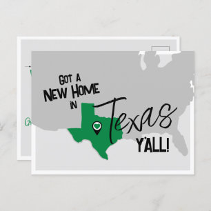 Green New Home in Texas Y'all Moving Postcard