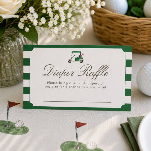 Green New to the Club Diaper Raffle Card 3.5x2