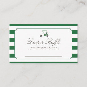 Green New to the Club Diaper Raffle Card 3.5x2