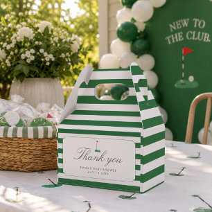 Green New to the Club Preppy Classic Baby Shower Favour Box