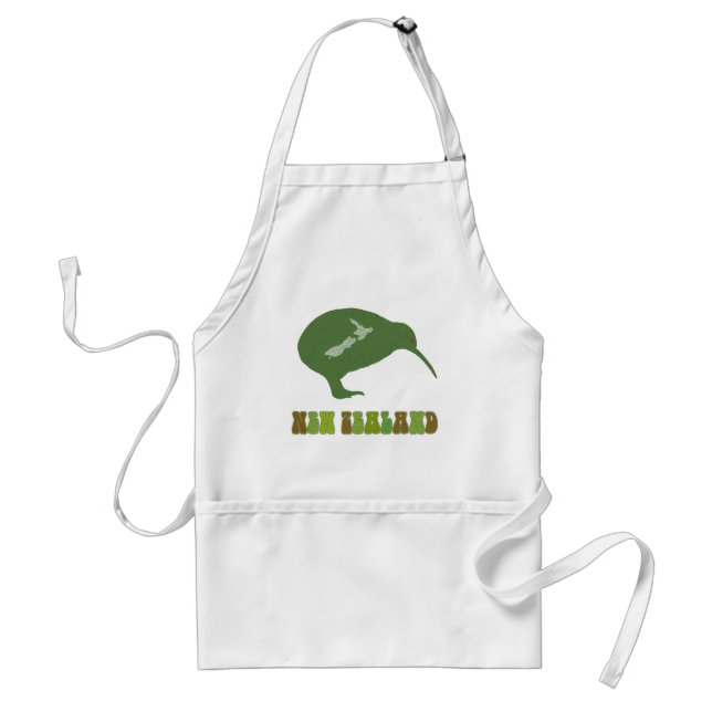 Green New Zealand Kiwi Cooking Apron (Front)