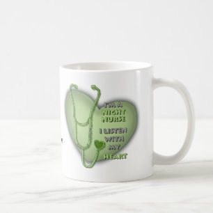 Green Night Nurse Heart mug