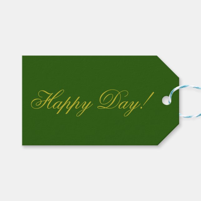 Green no.2, Green Gift Tag (Front (Horizontal))