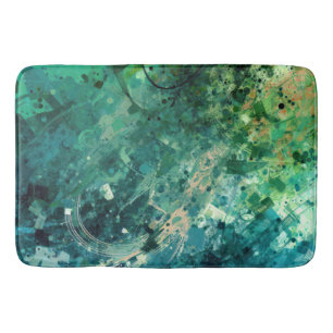 Green Noise Abstract Bath Mat